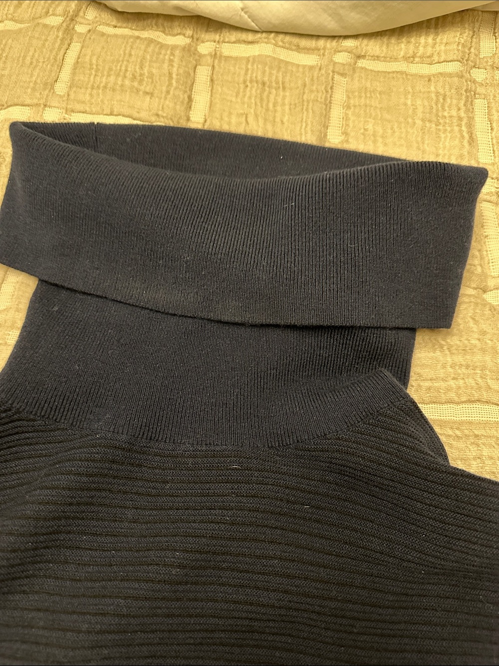 Club Monaco Navy Ribbed Funnel Cowl Sweater - Picture 7 of 9